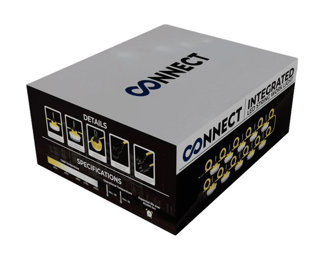 Connect - 10 Heads -100ft Integrated LED String Work Light 120V